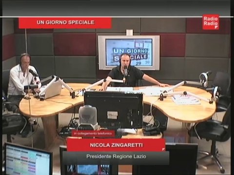 Il Presidente della Regione Lazio, Nicola Zingaretti, ospite a RadioRadio