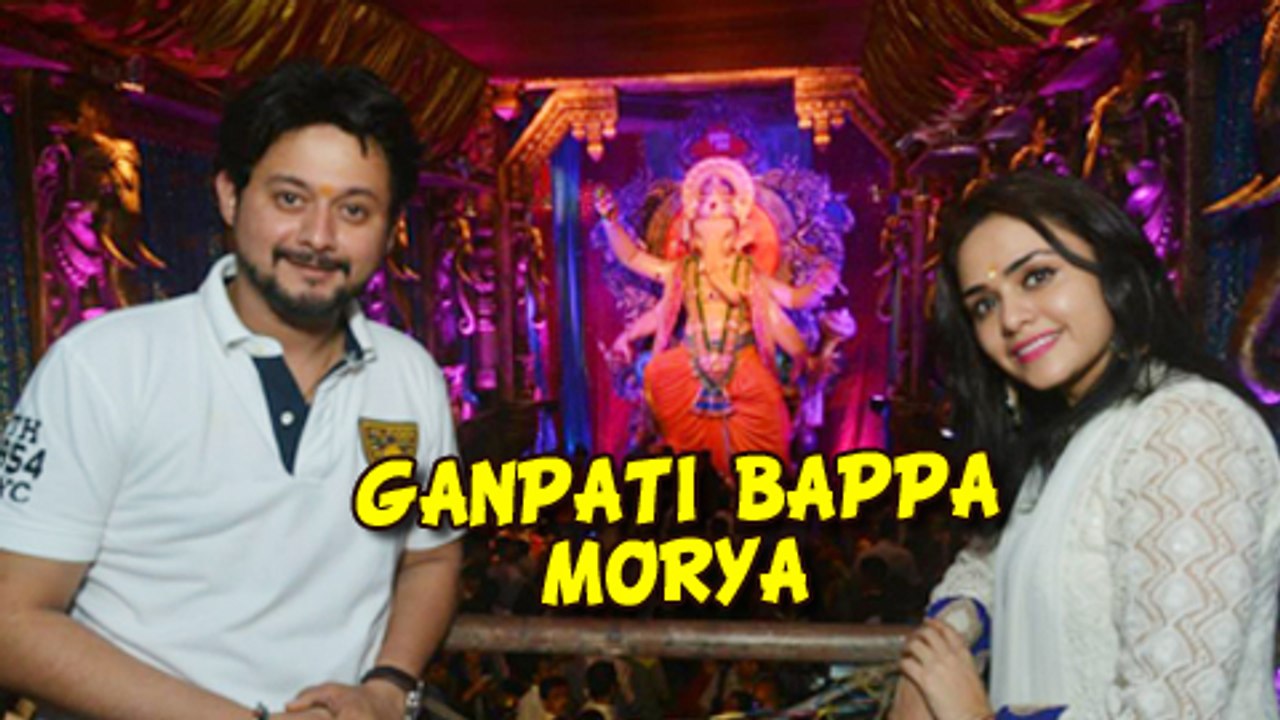Amruta Khanvilkar & Swapnil Joshi At Ganapati Aarati – Ganesh Galli Lalbaugh!