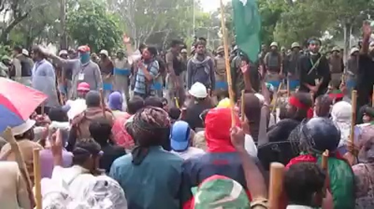 Terrorists who reached outside the PM House and give a Sit-in there !!