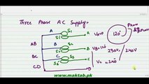 FSc Physics Book2, CH 16, LEC 8: 3 Phase A.C Supply