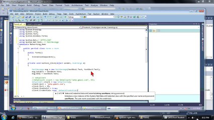 how to develop email sending software in c#(sharp)