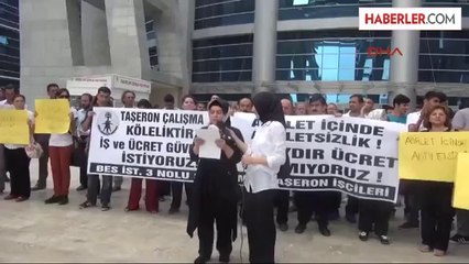 En Büyük Adliyede Taşeron İşçilerden Eylem