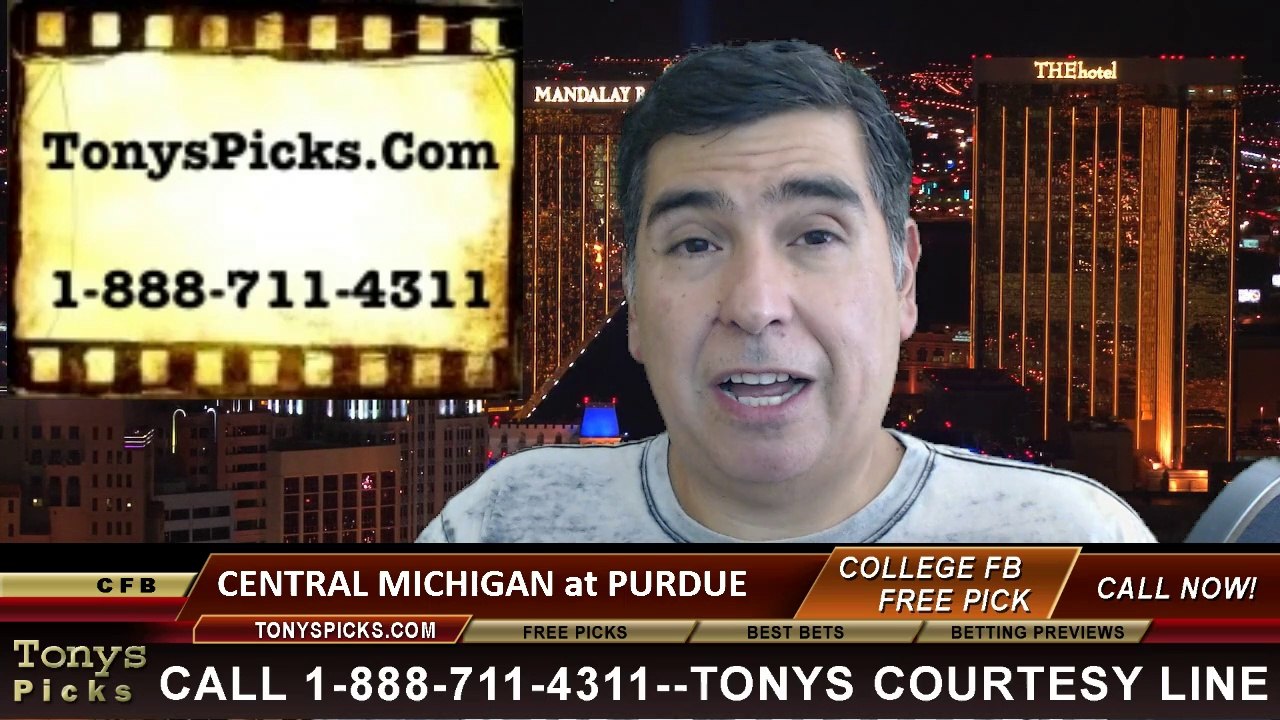 Purdue Boilermakers vs. Central Michigan Chippewas Pick Prediction NCAA College Football Odds Preview 9-6-2014