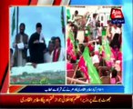 Islamabad - PAT Chief Dr. Tahir Ul Qadri addresses the sit-in gathering