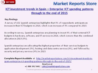 Spain  ICT Investments Market procurement Trends - Outlook to 2015