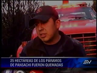 25 hectáreas de bosque son arrasadas por las llamas en Cotopaxi