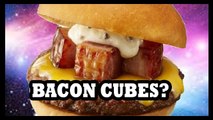 Bacon Cube Burger & Chocolate Fries! - Food Feeder