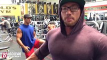Derik Farnsworth trains arms at Golds Venice 4 weeks out from Tampa Pro