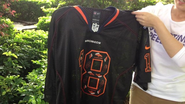 2014 New Season Nike Broncos #18 Peyton Manning Black Men's Embroidered NFL Impact Limited Jerseys