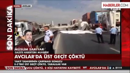 Avcılar'da Üst Geçit Çöktü