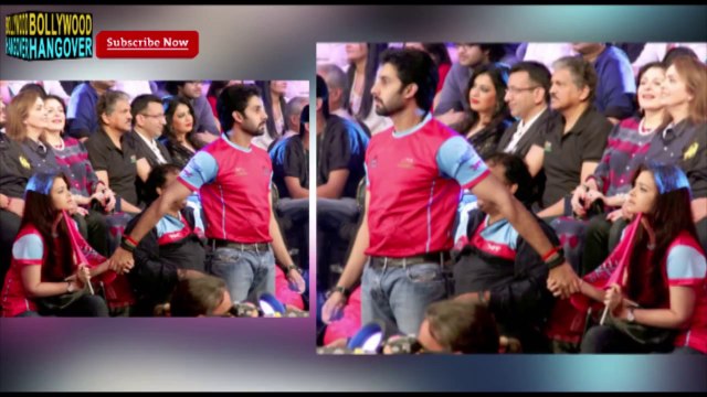 Aishwarya Rai & Abhishek Bachchan CAUGHT COZY @ Pro kabbadi League 2014
