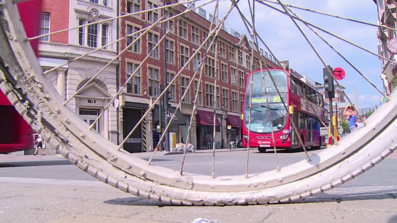 Fahrradfahrer in London leben gefährlich