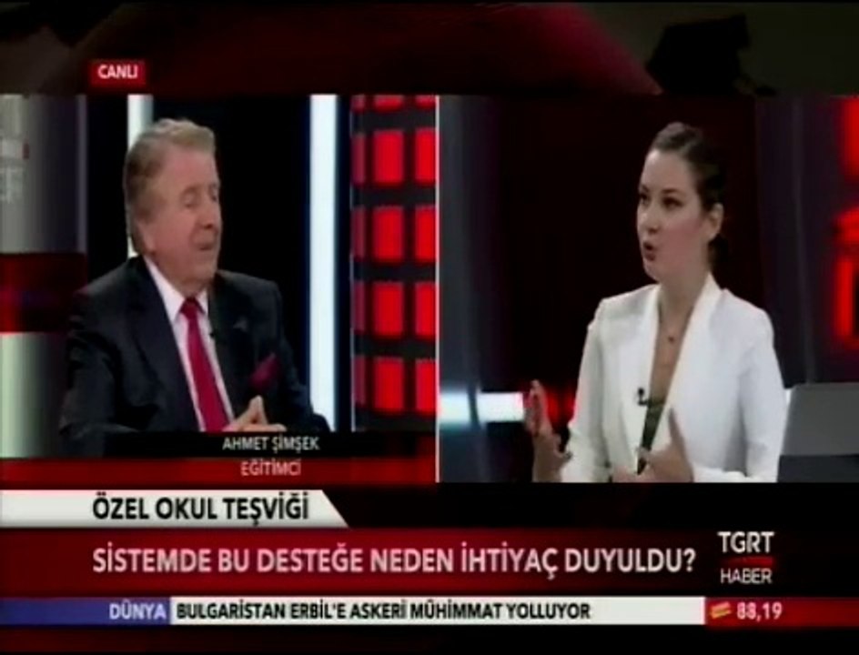 TGRT - Ahmet ŞİMŞEK Özel okul teşviği yayını