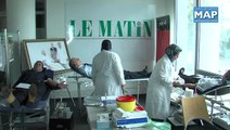 صحفيو (لوماتان) يشاركون في عملية التبرع بالدم