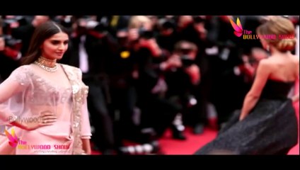 Cannes 2014 | Sonam Kapoor Impresses In Anamika Khanna Dress, Strapless Ellie Saab Gown