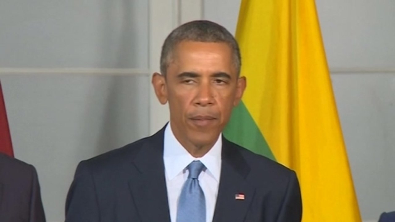 Obama affirms "rock solid" support for Baltic states