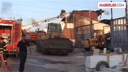 Kereste atölyesinde yangın