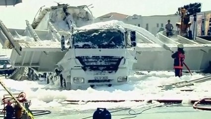 At least one killed in overpass collapse in Istanbul