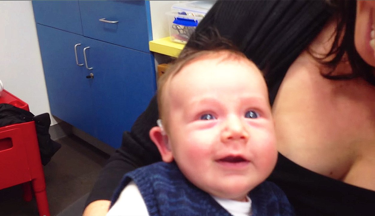 7-Week-Old Baby Hears For the First Time! | What's Trending Now!