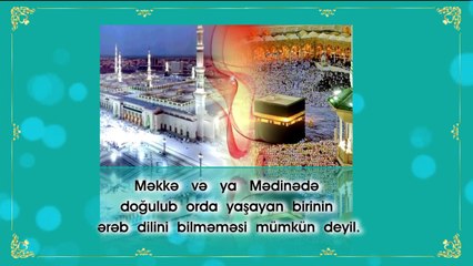 Hz. Mehdi (ə.s) ərəbcə bilməyəcək