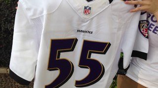 2014 Men's NIKE NFL Baltimore Ravens #55 Terrell Suggs White Game Jerseys on jerseys-china.cn