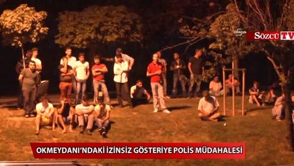 Okmeydanı’ndaki izinsiz gösteriye polis müdahalesi