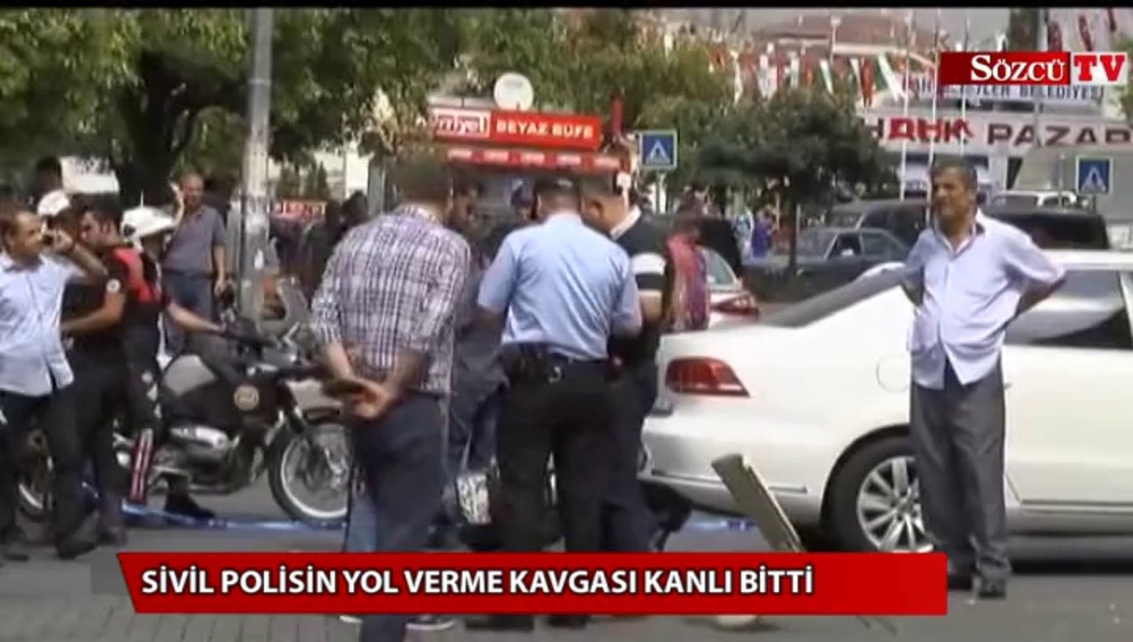 Sivil polisin yol verme kavgası kanlı bitti
