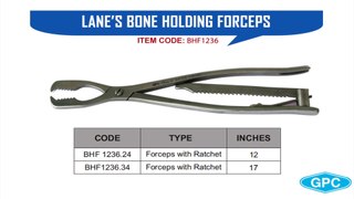 Lane Bone Holding Forceps Manufacturer, Lane Bone Holding Forceps With Ratchet