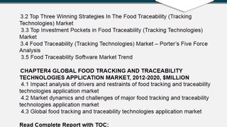 Food Traceability Market 2012 - 2020