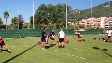 Le RCT au travail avant la venue de Bordeaux