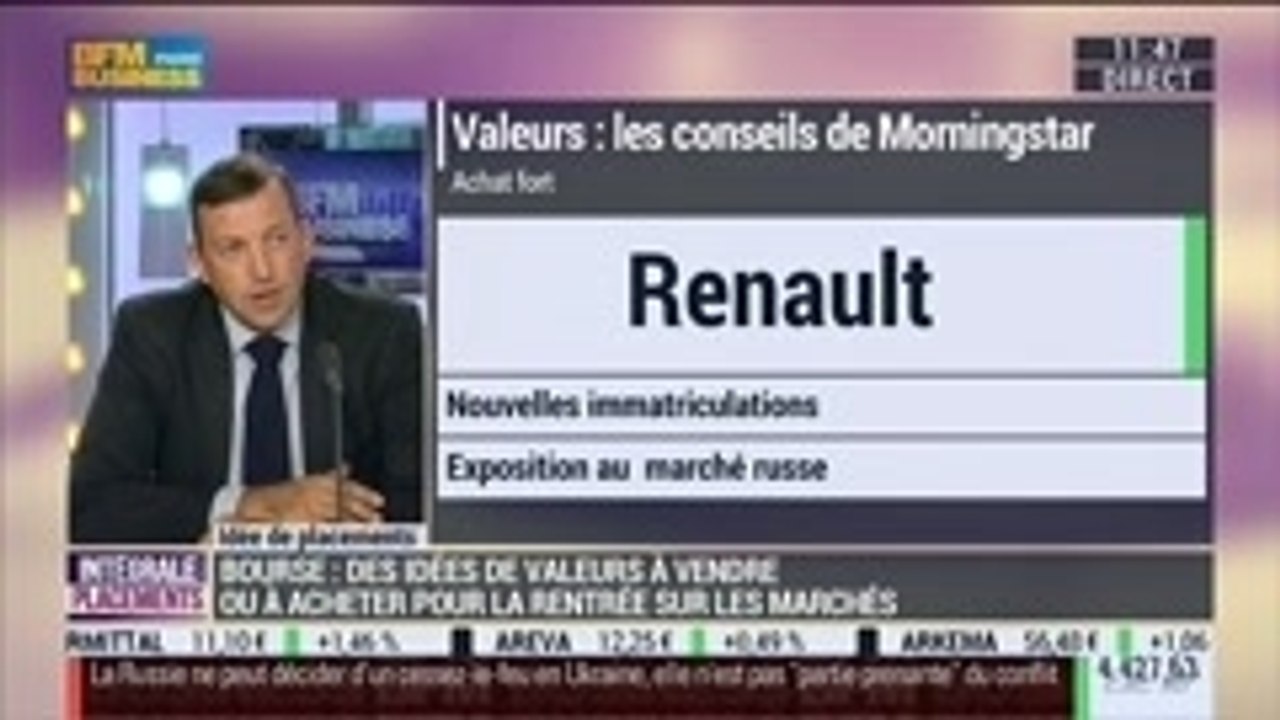 Marchés boursiers: les valeurs conseillées par Morningstar pour cette rentrée: Jocelyn Jovène, dans Intégrale Placements –  03/09