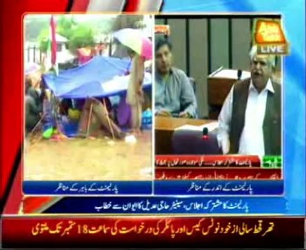 Islamabad: Senator Haji Adeel addresses in Parliament session