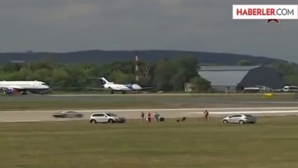 Lüks Otomobil ile Uçak Yarıştı