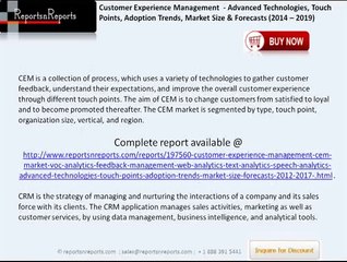 Customer Experience Management Market Global Research Report to 2019