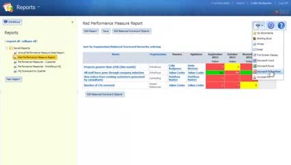 Help Centre - Exporting a Report