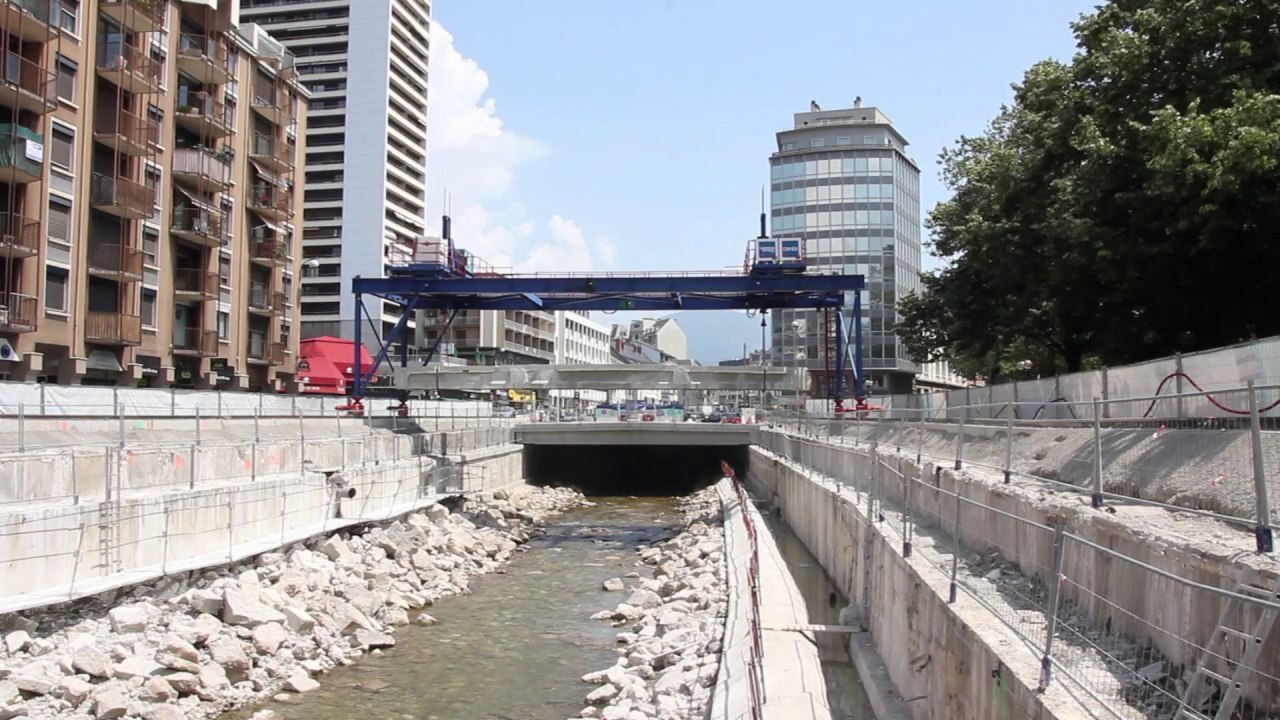 Opérations d'hydrodémolition - travaux de la Leysse