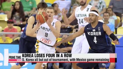Korea drubbed by Lithuania, nearly out of FIBA World Cup