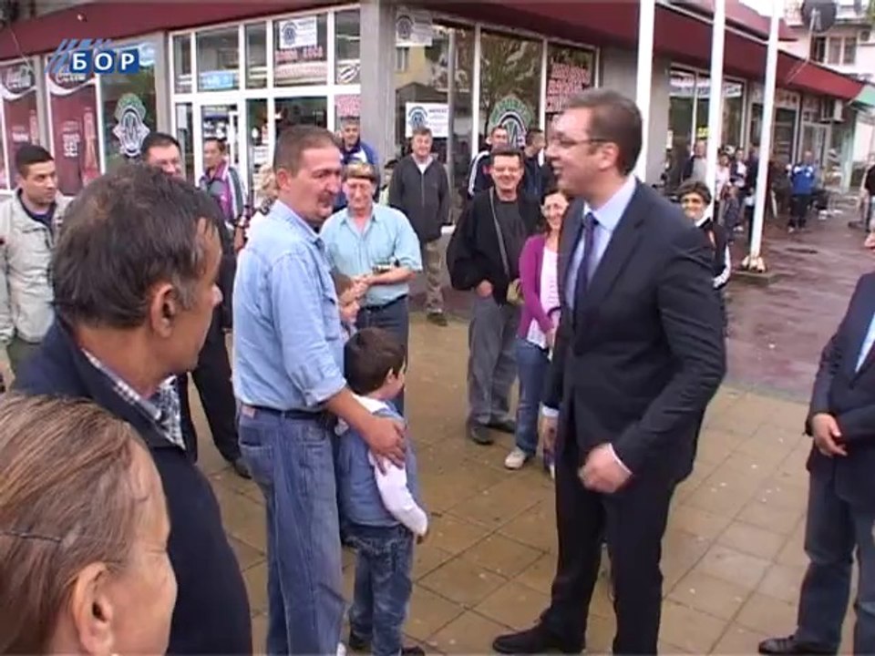 Premijer Srbije Aleksandar Vučić u Majdanpeku, 04. septembar 2014. (RTV Bor)
