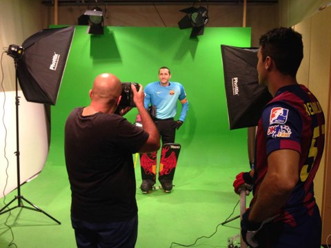 Making of de la sesión de fotos del Barça de hockey patines