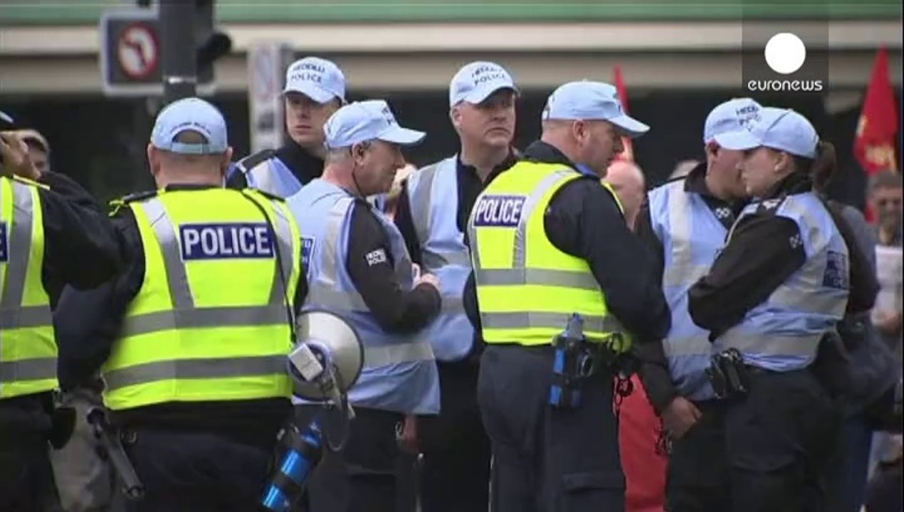 Protesters gather at NATO summit in Wales