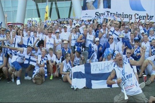 Aficionados, con la selección de Finlandia de Baloncesto