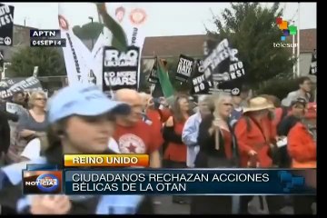 Gales: miles rechazan la cumbre de la OTAN