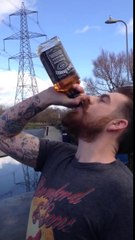 Man under fire for downing entire bottle of Jack Daniels