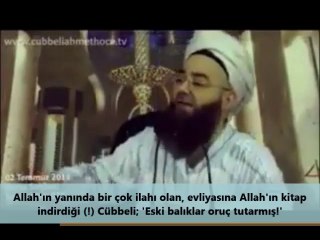 Evliyasına Allah'ın kitap indirdiği (!) cübbeli; 'Eski balıklar oruç tutarmış!'