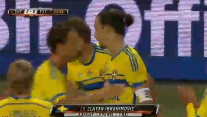 La superbe Madjer de Zlatan Ibrahimovic pour battre le record de buts en sélection face à l'Estonie