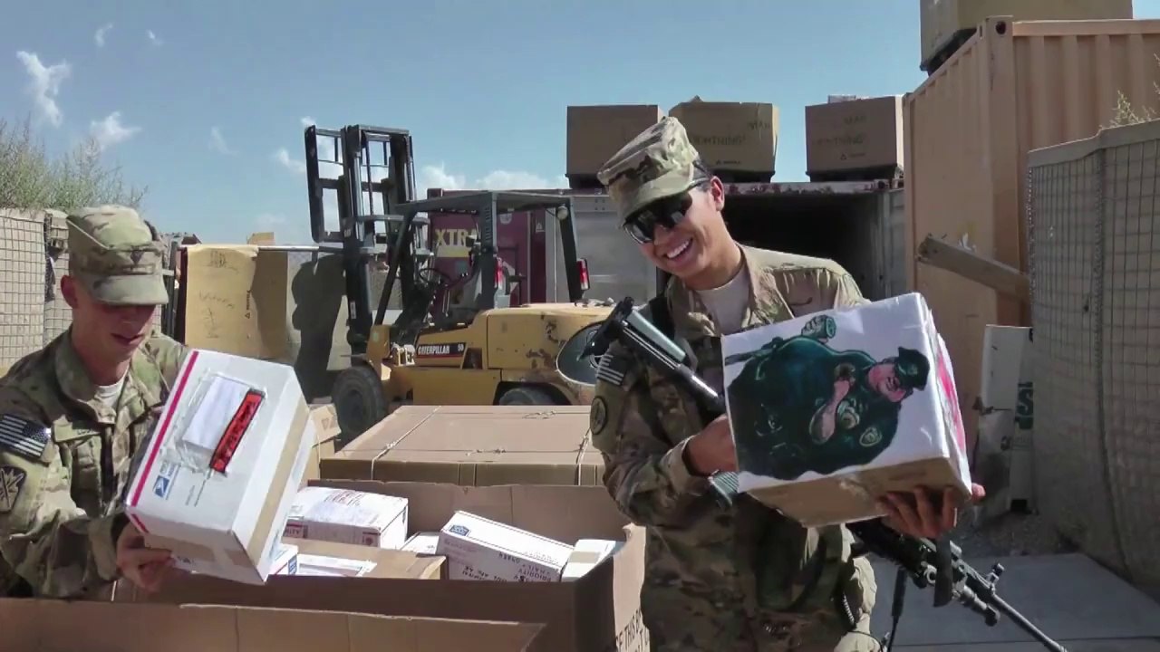 Abmarsch für die us-feldpost in afghanistan