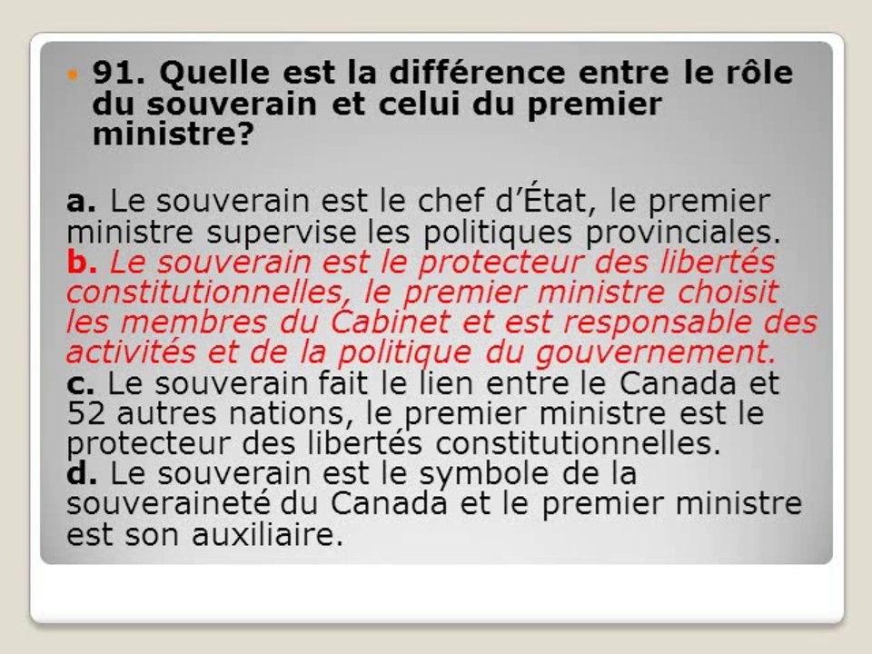 LE TEST DE PRATIQUE DE CITOYENNETÉ CANADIENNE