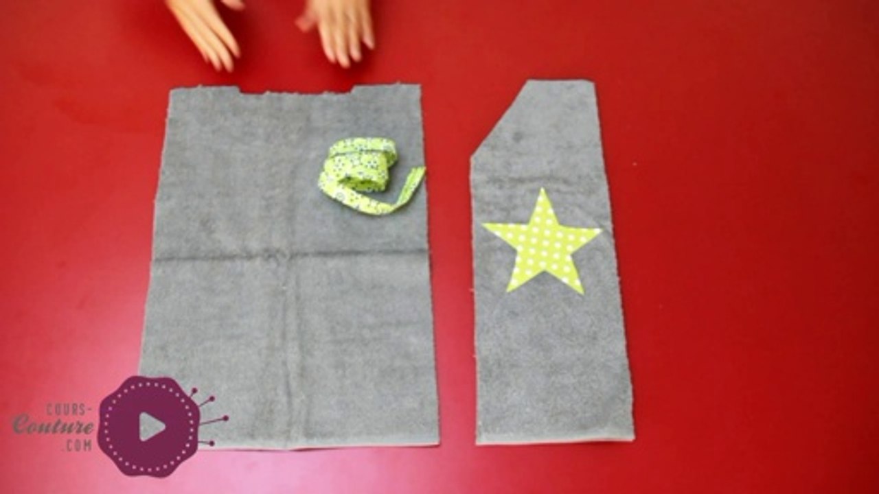 cours de couture - Apprendre à coudre une sortie de bain pour bébé - Tuto de couture
