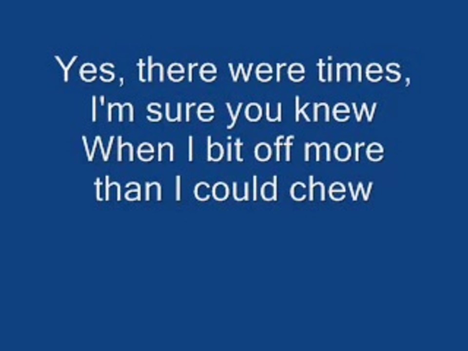 Frank Sinatra, My Way, With Lyrics