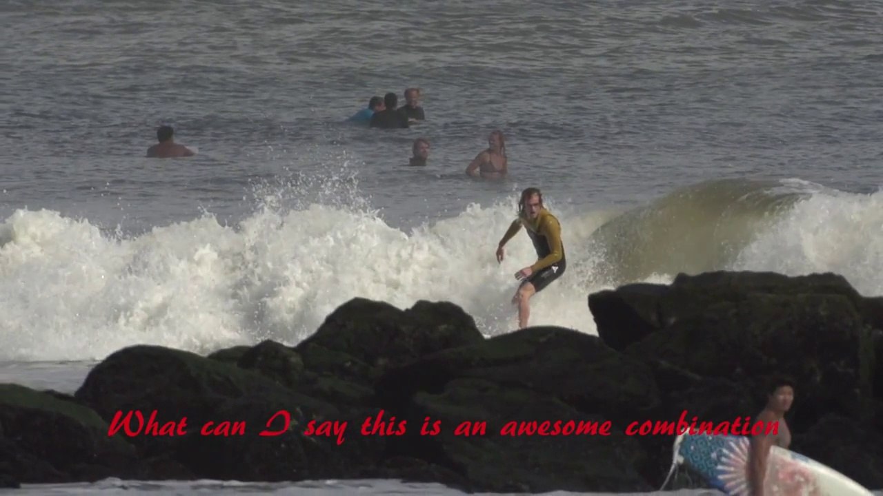 Long lens and slow motion surfing